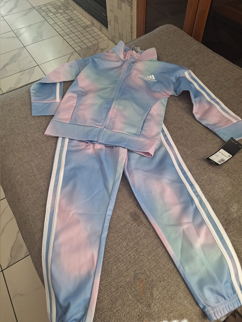Adidas Girls Tie Dye Tracksuit Set Size 5